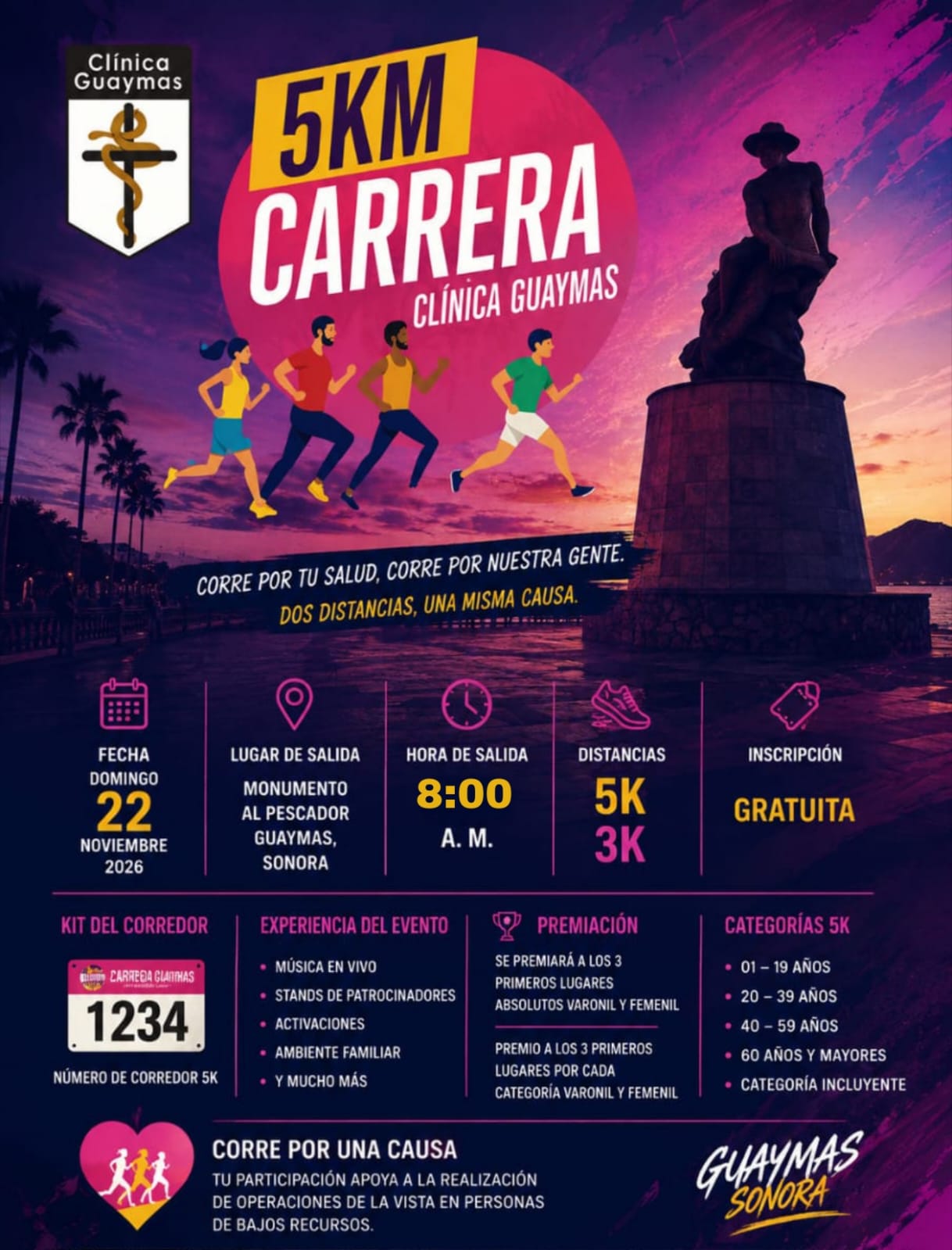 5KM Carrera Clínica Guaymas